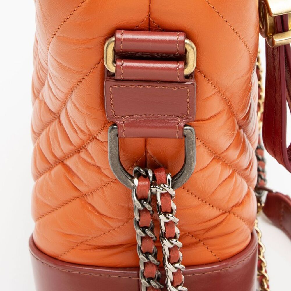 Chanel Chevron Aged Calfskin Gabrielle Medium Hobo - Picture 10 of 13